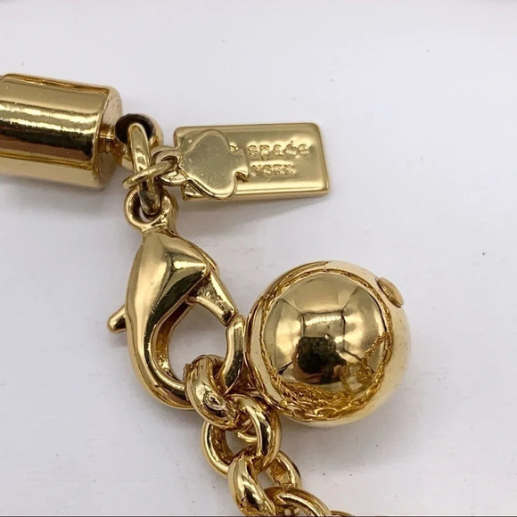 Kate Spade Fringe Benefits Gold Tassel Necklace NWT $228 - Picture 4 of 4